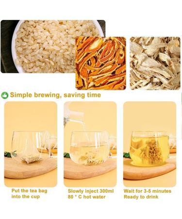 Plant Gift Ginger Rice Tea Bag 8.81oz (5g*50bags) riz brun corce d'orange gingembre Chine pure et naturelle m lange de sant de th th de fleura 250g  - Buy Online on GoSupps.com