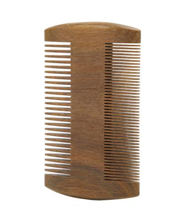 Peigne Moustache Emp che les Dents Arrondies Statiques Prise Confortable Peigne Barbe en Bois Double Face Taille Compacte pour un Usage Quotidien des Hommes