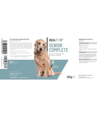 ReaVET Senior Complete Powder Old Dogs 250 g - Food supplements for Senior Dogs minerals vitamins for Dogs Senior Food - Buy Online on GoSupps.com