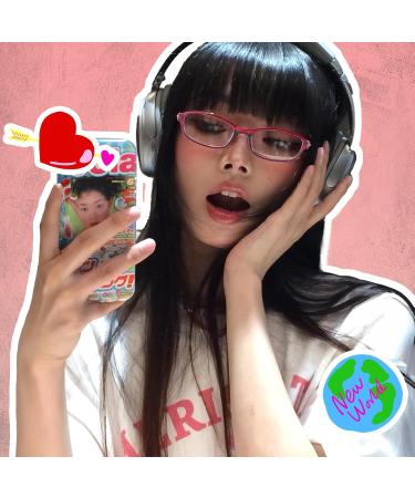 SIPHEW Fashion Y2K Fake Glasses for Women | Trendy Clear Cosplay Eyewear & Anti-Blue Light Protection - A3 Clear Red - Buy Online on GoSupps.com