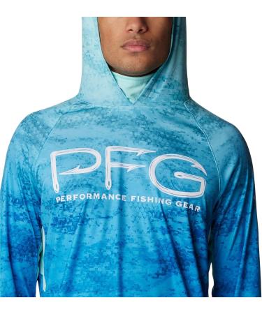 Columbia Men's Super Terminal Tackle Vent Hoodie Gulf Stream PFG Camo Gradient - Size Large | [Your Company Name] - Buy Online on GoSupps.com