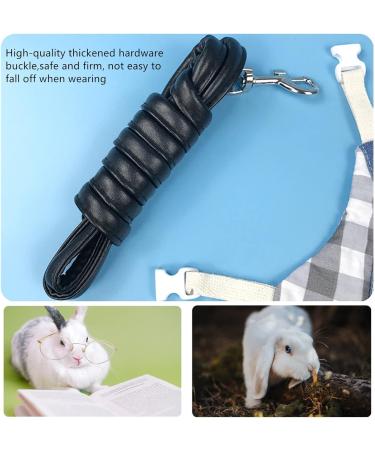 Adjustable Soft Rabbit Dishes & Leash Set - Perfect for Rabbits Cats & Guinea Pigs (Size L Blue) | International Shipping Available - Buy Online on GoSupps.com