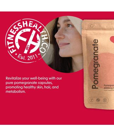 Premium Pomegranate Extract Capsules 4000MG (60 Capsules) | Supports Healthy Skin & Metabolism | GMO-Free & Vegetarian | Gluten-Free | 60 Count - Buy Online on GoSupps.com