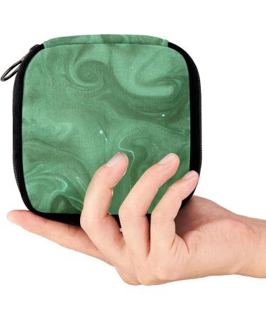 Period Bag Sanitary Napkin Storage Bag | Abstract Green Art Color Design - Buy Online on GoSupps.com