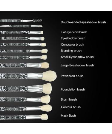 Eshghe-Mani Makeup Brushes by Lady of Eshgh | 12pc Professional Full Face Set | Natural Hair-Like Quality | Collector's Box & Elegant Storage Pouch | International Shipping Available - Buy Online on GoSupps.com