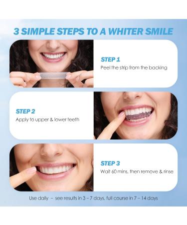 Teeth whitening teeth whitening 21 days 42 strips teeth whitening with natural coconut formula whitening strips for white teeth whitening with tooth melt protection - Buy Online on GoSupps.com