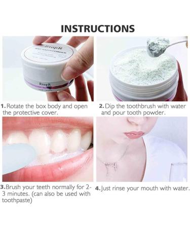 2PC CrystalClean Smile Powder - Mint Teeth Whitening Powder for Brightening & Lightening - 50g - Buy Online on GoSupps.com