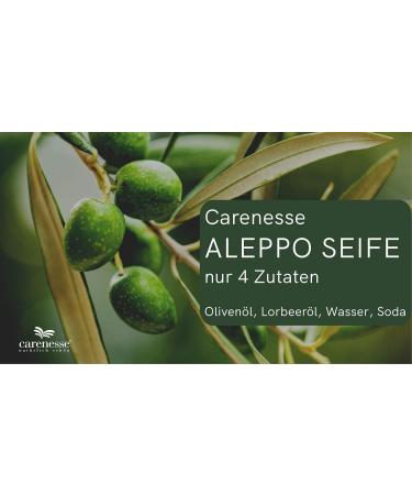 Carenesse Aleppo Soap - Vegan Handmade Natural Soap Bundle (5 Pieces) | 80% Olive Oil & 20% Laurel Oil | Original Quality - 900-950g - Buy Online on GoSupps.com