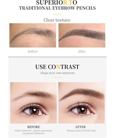 Eyebrow Pencil Quad-Tip Split Eyebrow Pencil Highly Effective Filler for a Long-Lasting Natural Wild Eyebrow Look Natural and Long-Lasting 5 Colors to Choose From (2) - Buy Online on GoSupps.com