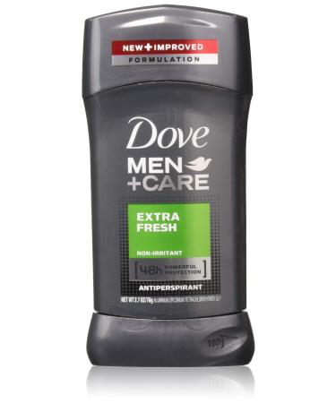 Dove Men + Care 48 Hour Antiperspirant Stick Non-Irritant Extra Fresh 2.7 Ounces Pack of 7