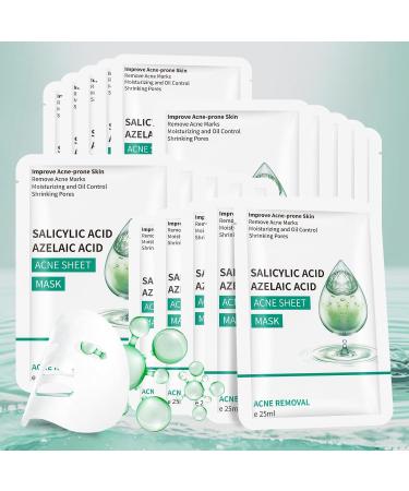  KORAL KORAL Salicylic Acid Face Mask (10 units x 25 ml) with Azelaic Acid Skin Care and Moisturizing - Vegan Skincare Korean Formulas with Active Ingredients - Unisex - Buy Online on GoSupps.com