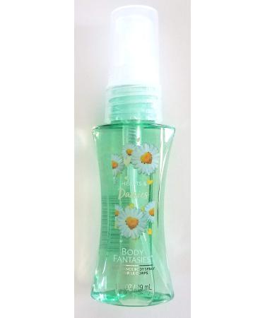Body Fantasies (1) Bottle Fragrance Body Spray - Hearts & Daises - Refillable Purse/Travel Size Bottle - 1 fl oz