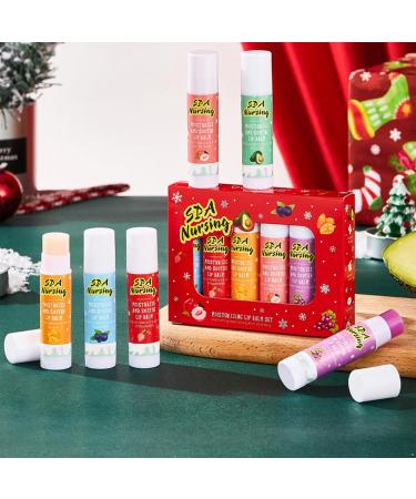 dPois Fruit Flavored Lip Balms 6 Pack Bulk Set Holiday Themed Gift Box for Lip Care Multicolor One Size One Size Multicolor - Buy Online on GoSupps.com