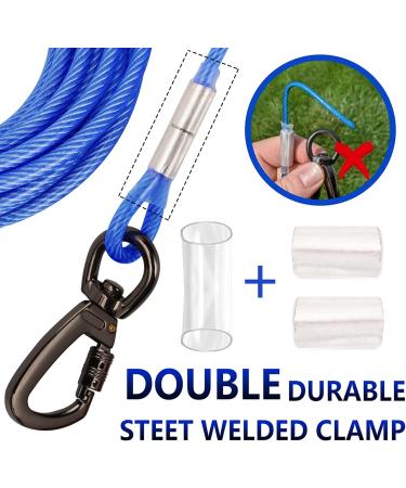 Buy Tie Out Leashes for Dogs - Shock Absorbing Spring 3-15m | Durable Yard Leash in Blue - Buy Online on GoSupps.com
