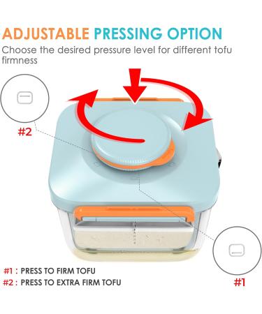 Adjustable Tofu Press - Quickly Remove Water Dishwasher-Safe & BPA-Free | Perfect Gift for Tofu Lovers - Buy Online on GoSupps.com