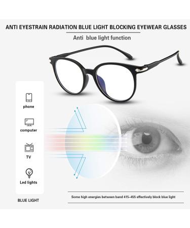 Gaming Glasses for Computer Use - Anti-Fatigue Blue Light Filter Non-Prescription Eyeglasses - Black One Size - Buy Online on GoSupps.com