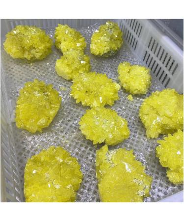 Crystals 1pc Natural Rough Stone Crystal Cluster Raw Rough Yellow Bulk Native Sulfur Solid Rock Sulfur for Home Decoration 10-12CM Full of Texture - Buy Online on GoSupps.com