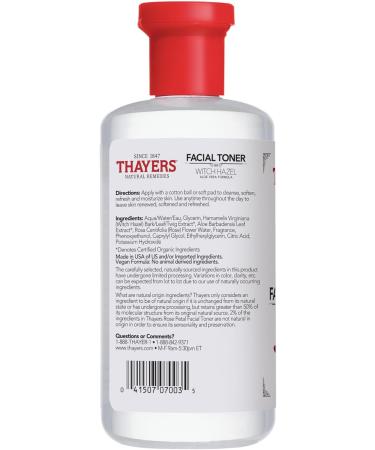 Thayers Alcohol-Free Rose Petal Witch Hazel Facial Toner Soothing and Hydrating for All Skin Types Including Sensitive Alcohol Free VALUE Duo Pack (2 x 355mL) - Buy Online on GoSupps.com