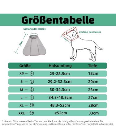 Supet Rewkrause Leak Protection Collar for Dogs & Cats - Adjustable Neck Collar (Gray XXXL XS 25-28.5 cm) - International Shipping Available - Buy Online on GoSupps.com