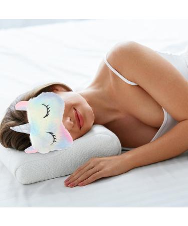 FOMIYES Unicorn Sleeping Mask - 2pcs Plush Eye Covers for Kids & Adults | Cute Sleep Mask for Girls Women & Children | Ideal Gift for Sweet Dreams - Buy Online on GoSupps.com