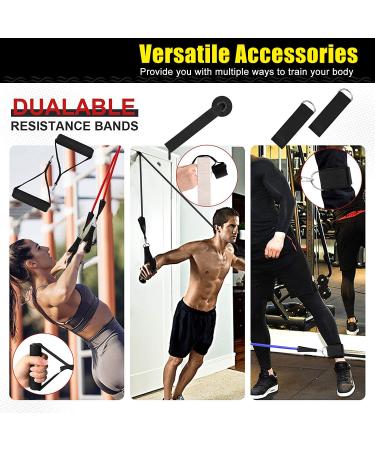 Resistance Band Set with Door Anchor, Handles, and Straps for Men and Women - 10150lbs | Workout and Exercise Bands for Muscle Training and Physical Therapy - Shape Your Body - Buy Online on GoSupps.com