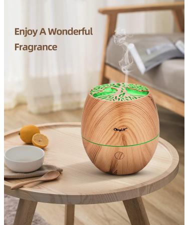 CCKeyin 120ml Portable Essential Oil Diffuser - Ultrasonic Humidifier with 7 Color-Changing LED Lights | Waterless Aromatherapy for Home & Travel - Buy Online on GoSupps.com