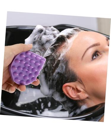 BUIFULSIC 1STK Bathing Brush | Silicone Dog & Body Massager Brush | Hair Shampoo Brush - Violet 8.5x7cm - Buy Online on GoSupps.com