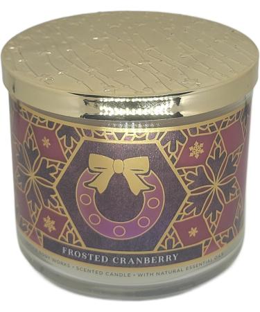 Buy Bath & Body Works White Barn 3-Wick Candle with Essential Oils - Frosted Cranberry 14.5 oz | 2021 Christmas Scents | International Shipping Available - Buy Online on GoSupps.com