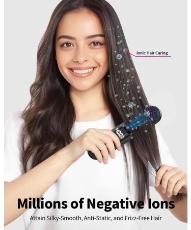 YFG Cordless Hair Straightener Brush - 10000mAh Battery Ionic Wireless Hair Tool Portable Hot Brush (Black - Buy Online on GoSupps.com