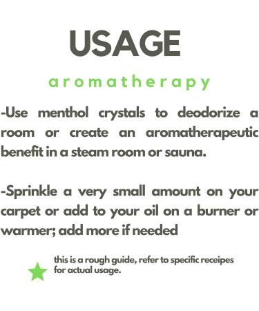 Menthol Crystals (2oz) | 100% Pure USP Food Grade| Aromatherapy for Spa and Steamer| Used in Humidifier and Room Freshener| Great for DIY cosmetics products including lip balm lotion hair products and more| Amriel Co. - Buy Online on GoSupps.com