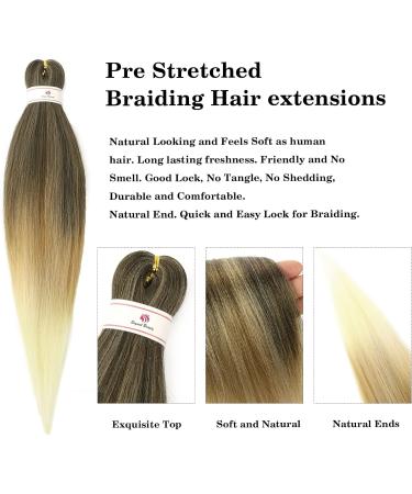 Beyond Beauty 8 Packs Black Pre Stretched Braiding Hair Synthetic Yaki EZ Braiding Coi Leray Braids Knotless Braiding Hair Extensions Pre Stretched Hot Water Setting Crochet Braids 20Inch(1B-27-613) 8Packs--20Inch T1B-27-613 - Buy Online on GoSupps.com