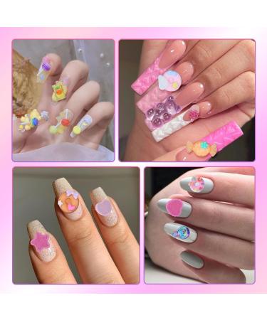 3D Candy Nail Charms - Multi Color Lollipop Donuts & Bears for Acrylic Nails | Cute Nail Art DIY Decorations - Buy Online on GoSupps.com