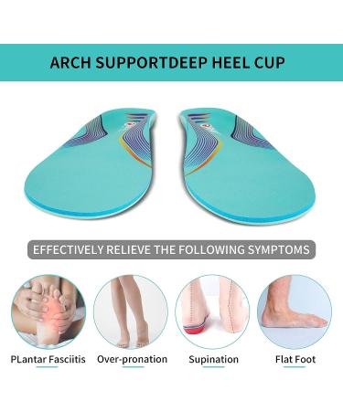 ORHILYA Plantar Fasciitis Pain Relief Orthotic Insoles - Men Arch Support & Women Heel Spur Pad - Orthopedic Sole for Flat Feet & Pronation - Athletic Cushion Inserts - Size MEN (7-7 1/2) | WOMEN (9-9 1/2) - Buy Online on GoSupps.com
