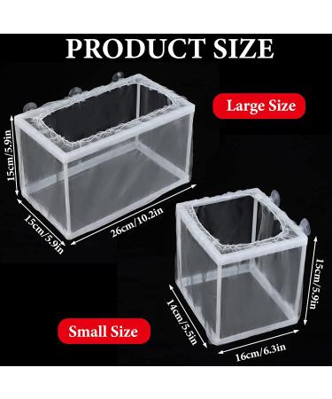 2 Pack Fish Breeding Box - Nylon Fry Hatchery Mesh with Suction Cups - Small & Big Sizes - Buy Online on GoSupps.com