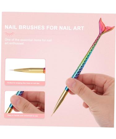 minkissy Nail Art Line nail manicure kit finger nail kit nails kits yn nail kit Painting Nail Brush nail Blending Brush Nail Painting Brush gel nail kits nail art mix liner Nails 17.4X1cm As Shown - Buy Online on GoSupps.com