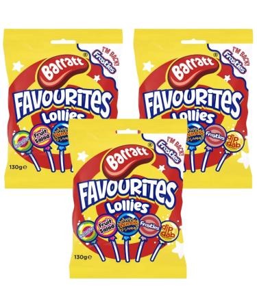 Sweets Bundle With Barratt Favourites Lollies Bag 130g (3 Pack)