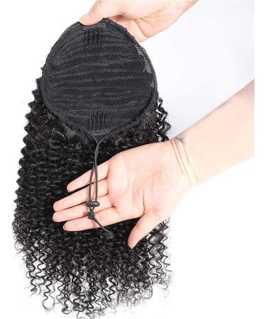Hair Chignon 8-24 Inch Afro Curly Ponytail Human Hair Extensions Curly Fluffy Hair Comb with Drawstring Ponytail Hair Extensions Messy Bun Hair Piece (Color : Black Size : 22inch) - Buy Online on GoSupps.com