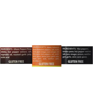 Dive into Heat with Dave's Insanity Sauces 3-Flavor Variety Pack - Insanity, Hurtin Habanero, Ghost Pepper | 5 oz Bottles | BlackTie Box | 3 Items - Buy Online on GoSupps.com