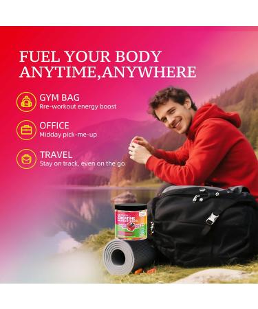 NSF Certified Creatine Gummy - Creatine Monohydrate Gummies 5000mg for Men & Women Chewables Creatine Monohydrate for Muscle Strength Muscle Builder Energy Boost Pre-Workout Supplement(120 Count) Strawberry Raspberry Bl  - Buy Online on GoSupps.com