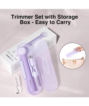 TOUCHBeauty 2024 Ear and Nose Hair Trimmer for Women - Powerful 11 000 RPM Rechargeable IPX7 Waterproof Easy Clean Facial Hair Groomer in Purple - Buy Online on GoSupps.com