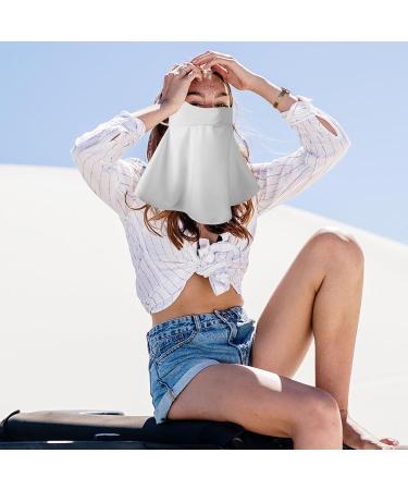 Ibuloule Sun Face Shield - UV Protection Light Cooling Facial Cover with Ear Loops - Summer Sun Protection Scarf in Gray - Buy Online on GoSupps.com
