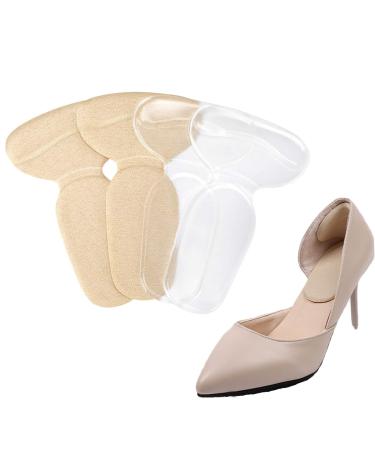 Haofy heel cushion gel heel holder 2 pair of shoes heel protection silicone self -adhesive heel shoe inserts for women men anti -lip insole pumps heels cushion high heels pads heel grips liner