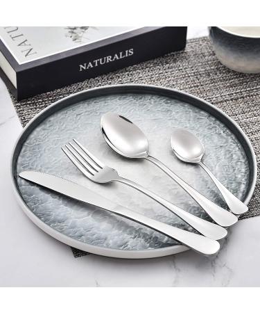 24 Piece Cutlery Set Stainless Steel Flatware Set with Knife Spoon Fork Service for 6 Dishwasher Safe Fork and Spoon HUAN TAI - Buy Online on GoSupps.com