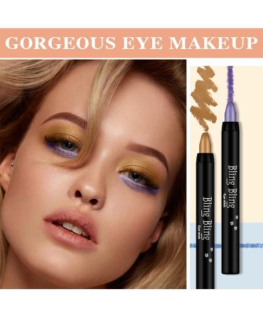 Glitter Eyeshadow Stick Set - 8 Colors, Waterproof & Long Lasting - Buy Online on GoSupps.com
