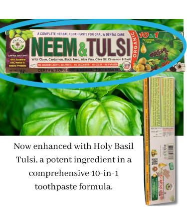 Buy Pack of 6 Organic Neem 10 in 1 Fluoride Free Toothpaste - Herbal Blend with Neem Clove Black Seed & More - International Shipping Available - Buy Online on GoSupps.com