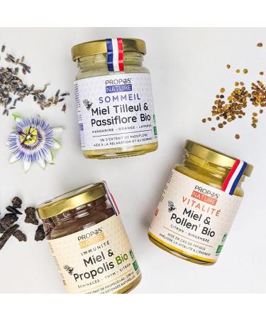  PROPOS'NATURE Organic Vitality Blend - Honey - Pollen - Ginger and Lemon Essential Oils - Made in France - 125g - PROPOS'NATURE - Buy Online on GoSupps.com