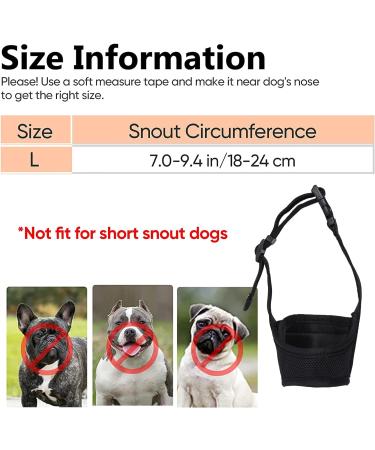 L.C.Life Dog Muzzle for Medium & Large Dogs - Durable Nylon with Velcro Fastener | Prevent Biting Barking & Chewing - Buy Online on GoSupps.com