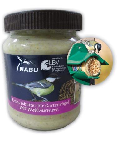 CJ Wildlife Peanut Butter for Garden Birds with Mealworms - Economy Pack (4 x 330g) | Premium Bird Feed for Wild Birds - International Shipping Available - Buy Online on GoSupps.com