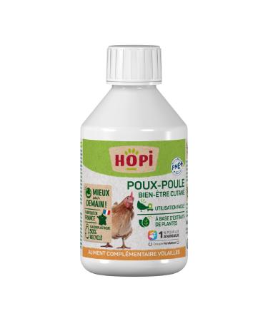 HOPI Poultry Lice 250 ML - Fight against Red Lice Infestation for Poultry - Consumable Eggs During Treatment - Based on Ext