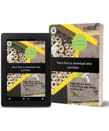 Bee Hotel with Wildflower Seeds - Boost Solitary Mason Bee Population with Yellow Bee House - Buy Online on GoSupps.com